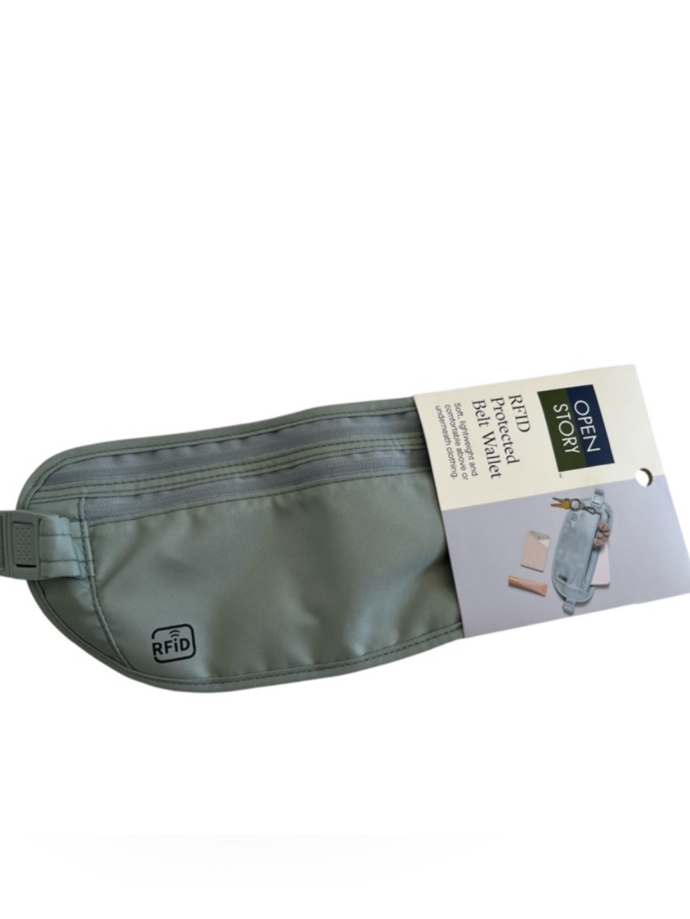 NWT Open Story RFID Travel Belt Wallet